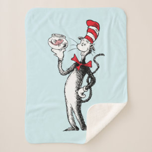 Dr. Seuss   Cat in the Hat & Krinklebine Sherpa Blanket