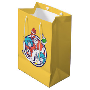 Dr. Seuss   Cat in the Hat & Lab Tech 1 Lab Tech 2 Medium Gift Bag