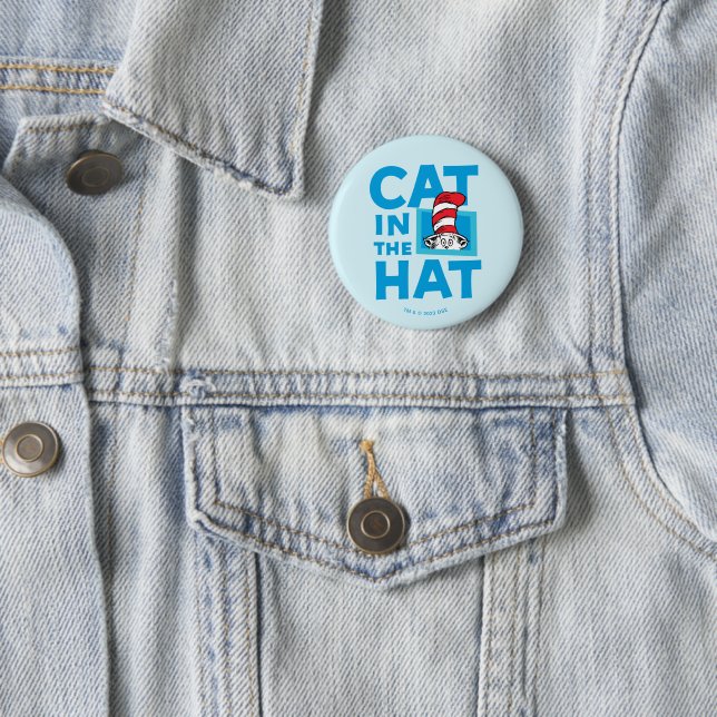 Dr. Seuss | Cat in the Hat Logo 6 Cm Round Badge (In Situ)