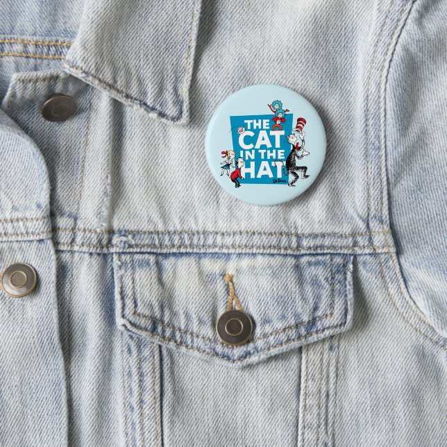 Dr. Seuss | Cat in the Hat Logo - Characters 6 Cm Round Badge (In Situ)