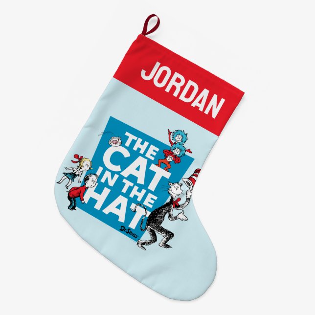 Dr. Seuss | Cat in the Hat Logo - Characters Large Christmas Stocking (Front (Hanging))