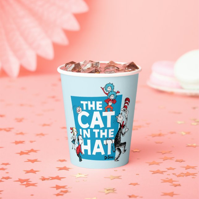 Dr. Seuss | Cat in the Hat Logo - Characters Paper Cups (Insitu)