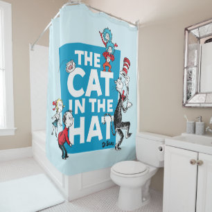 Dr. Seuss   Cat in the Hat Logo - Characters Shower Curtain