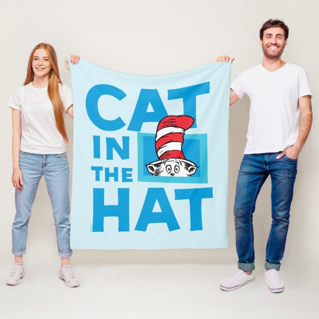Dr. Seuss | Cat in the Hat Logo Fleece Blanket (In Situ)