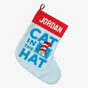 Dr. Seuss Cat in the Hat Logo Large Christmas Stocking