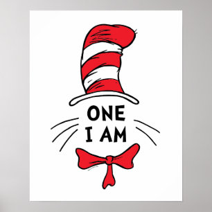 Dr. Seuss Cat in the Hat - One I am Poster