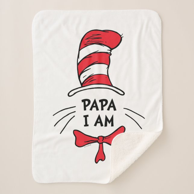 Dr. Seuss | Cat in the Hat - Papa I am Sherpa Blanket (Front)