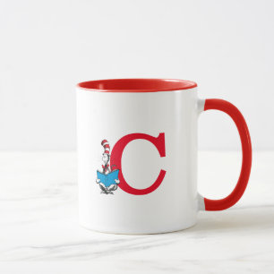 Dr. Seuss Cat in the Hat - Reading Monogram C Mug