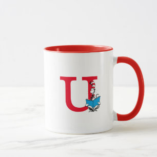 Dr. Seuss Cat in the Hat - Reading Monogram U Mug