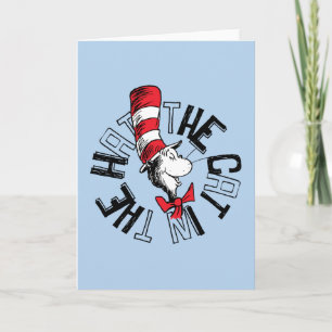 Dr. Seuss   Cat in the Hat Round Art Card