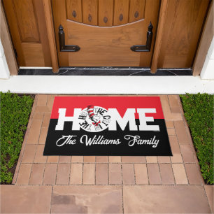 Dr. Seuss   Cat in the Hat Round Art Doormat