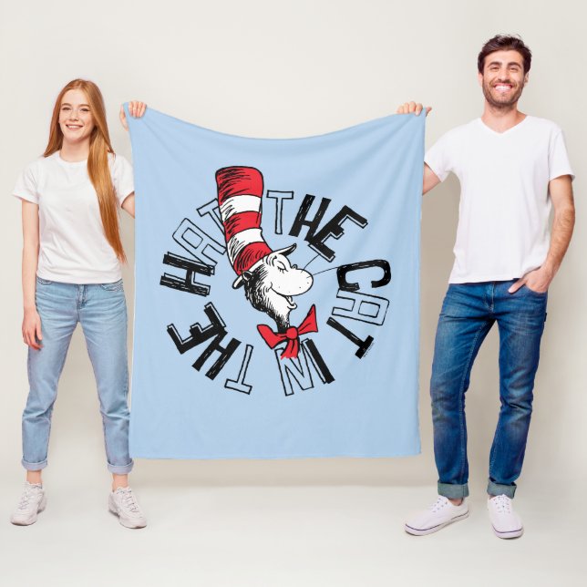 Dr. Seuss | Cat in the Hat Round Art Fleece Blanket (In Situ)