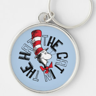 Dr. Seuss   Cat in the Hat Round Art Key Ring