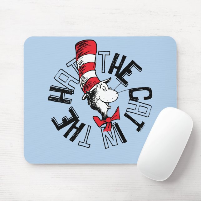 Dr. Seuss | Cat in the Hat Round Art Mouse Mat (With Mouse)