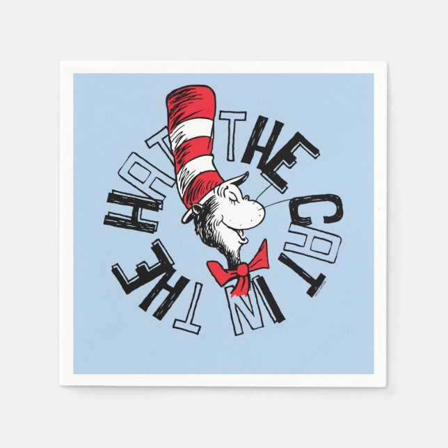 Dr. Seuss | Cat in the Hat Round Art Napkin (Front)