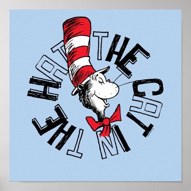 Dr. Seuss | Cat in the Hat Round Art Poster (Front)