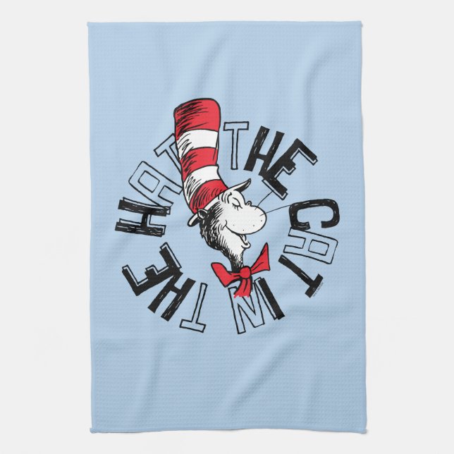 Dr. Seuss | Cat in the Hat Round Art Tea Towel (Vertical)
