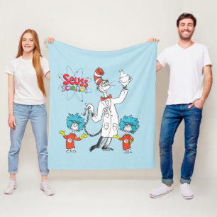 Dr. Seuss   Cat in the Hat Seuss Science Fleece Blanket