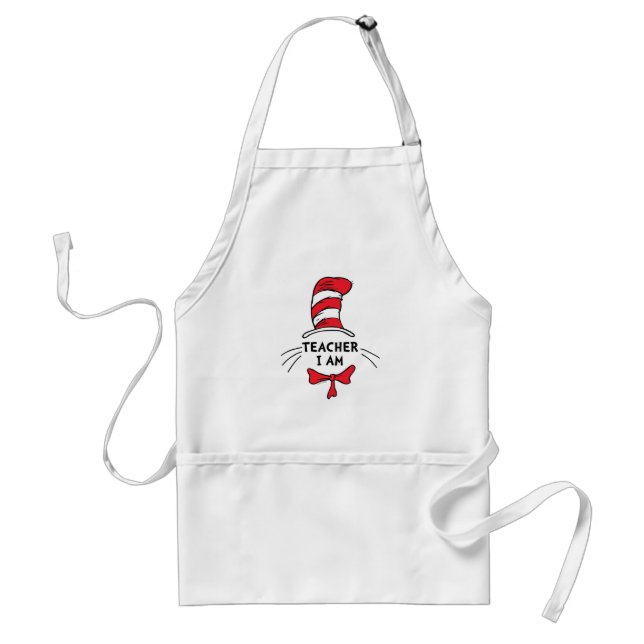Dr. Seuss | Cat in the Hat - Teacher I am Standard Apron (Front)