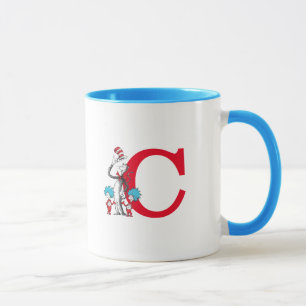 Dr. Seuss Cat in the Hat, Thing One Monogram C Mug