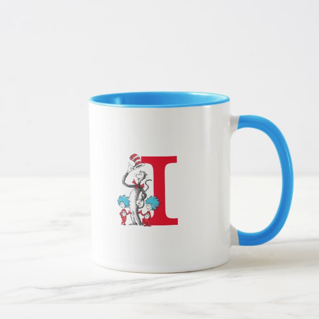 Dr. Seuss Cat in the Hat, Thing One Monogram I Mug (Right)