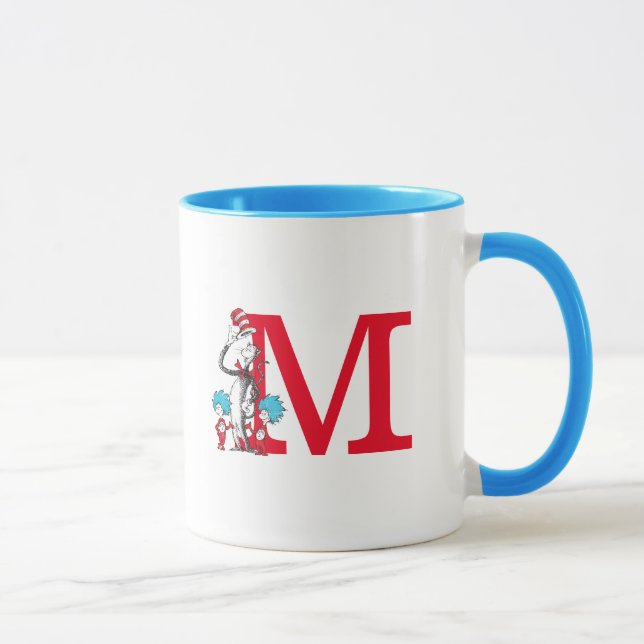 Dr. Seuss Cat in the Hat, Thing One Monogram M Mug (Right)