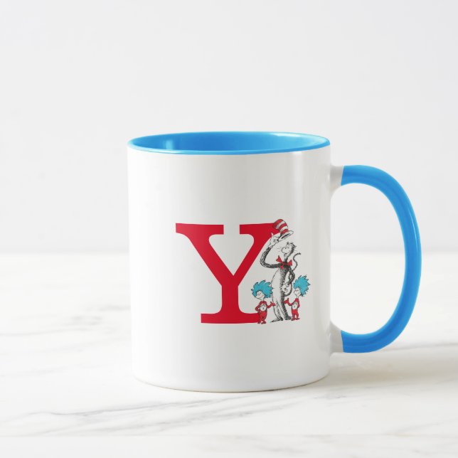Dr. Seuss Cat in the Hat, Thing One Monogram Y Mug (Right)