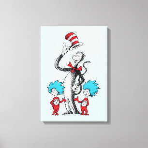 Dr. Seuss   Cat in the Hat, Thing One & Thing Two Canvas Print