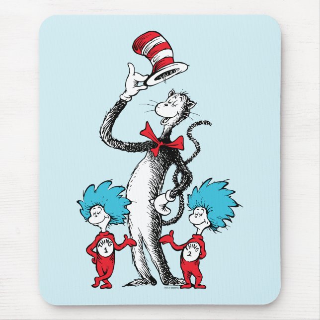 Dr. Seuss | Cat in the Hat, Thing One & Thing Two Mouse Mat (Front)