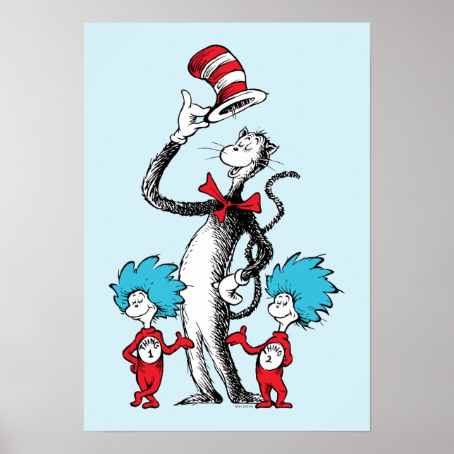 Dr. Seuss | Cat in the Hat, Thing One & Thing Two Poster (Front)
