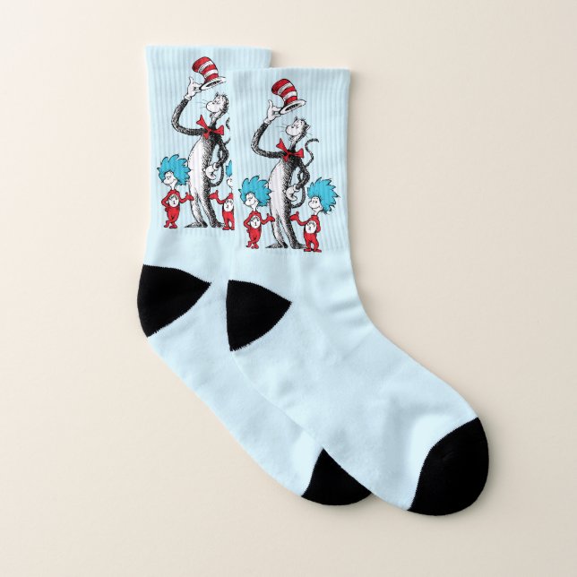 Dr. Seuss | Cat in the Hat, Thing One & Thing Two Socks (Pair)
