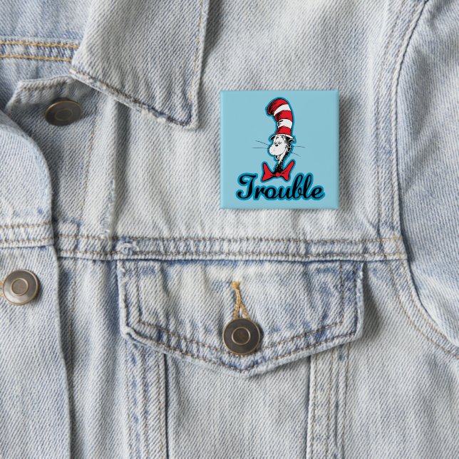 Dr. Seuss | Cat in the Hat Trouble 15 Cm Square Badge (In Situ)