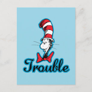 Dr. Seuss   Cat in the Hat Trouble Postcard