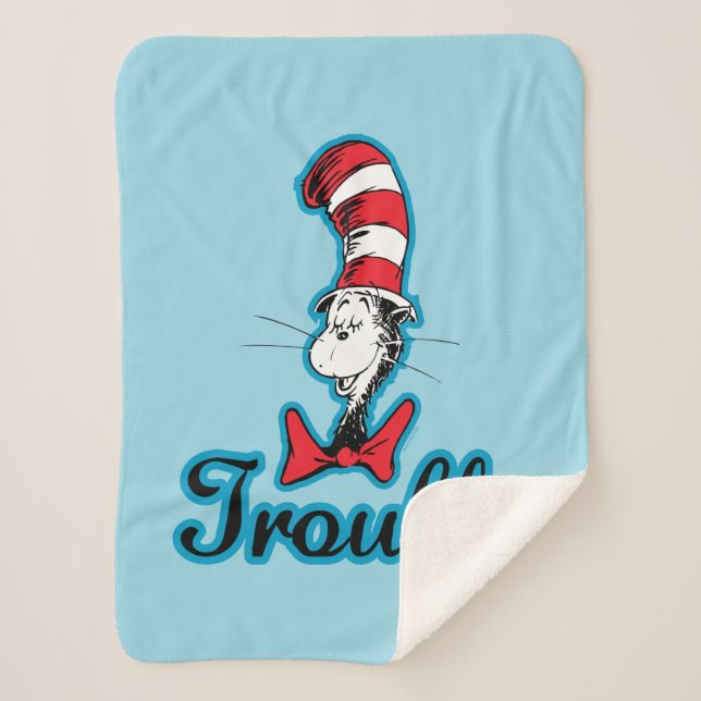 Dr. Seuss | Cat in the Hat Trouble Sherpa Blanket (Front)