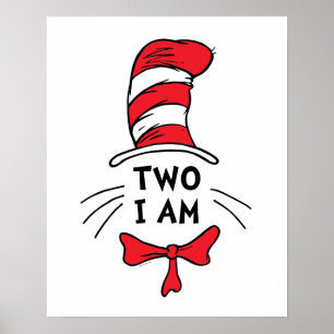Dr. Seuss   Cat in the Hat - Two I Am Birthday Poster