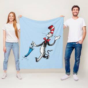 Dr. Seuss   Cat in the Hat Umbrella Walk Fleece Blanket