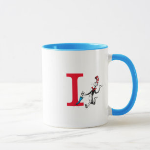 Dr. Seuss Cat in the Hat Umbrella Walk Monogram I Mug