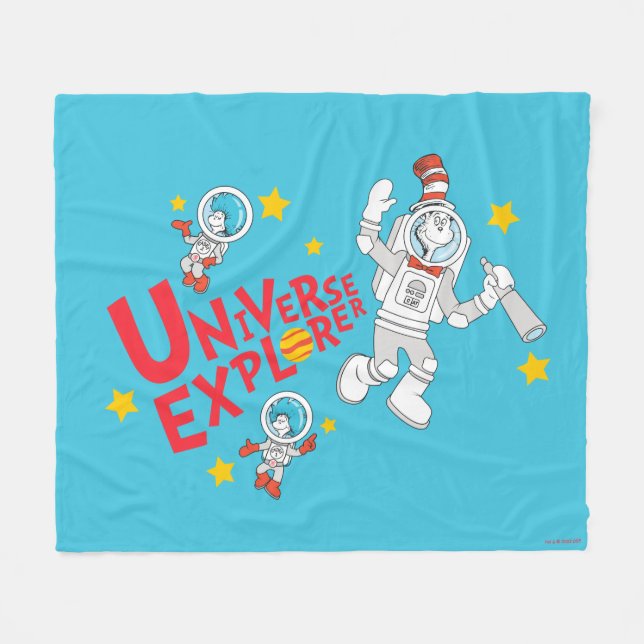 Dr. Seuss | Cat in the Hat Universe Explorer Fleece Blanket (Front (Horizontal))