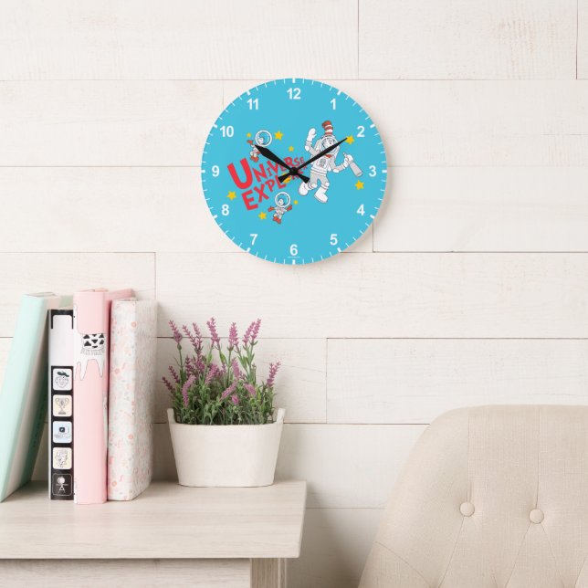Dr. Seuss | Cat in the Hat Universe Explorer Large Clock (Reading Room)