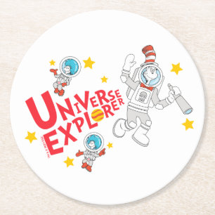 Dr. Seuss   Cat in the Hat Universe Explorer Round Paper Coaster