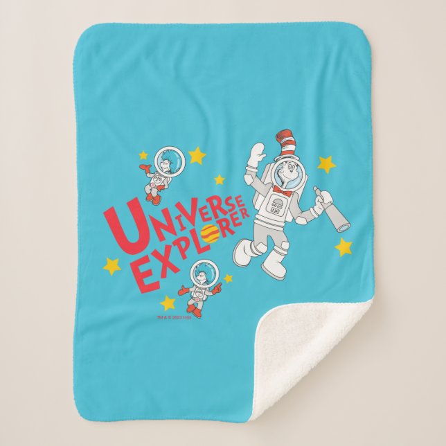 Dr. Seuss | Cat in the Hat Universe Explorer Sherpa Blanket (Front)