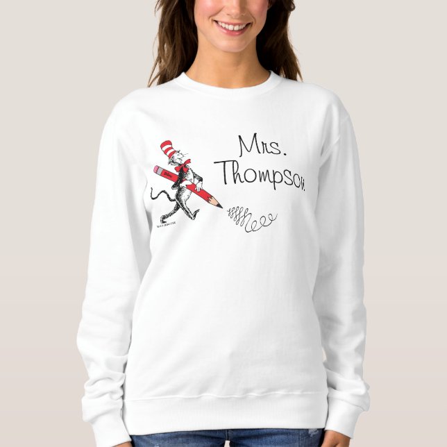 Dr. Seuss | Cat in the Hat Written Name Sweatshirt (Front)