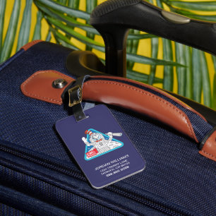 Dr. Seuss   Cat in the Moon Outer Space Graphic Luggage Tag