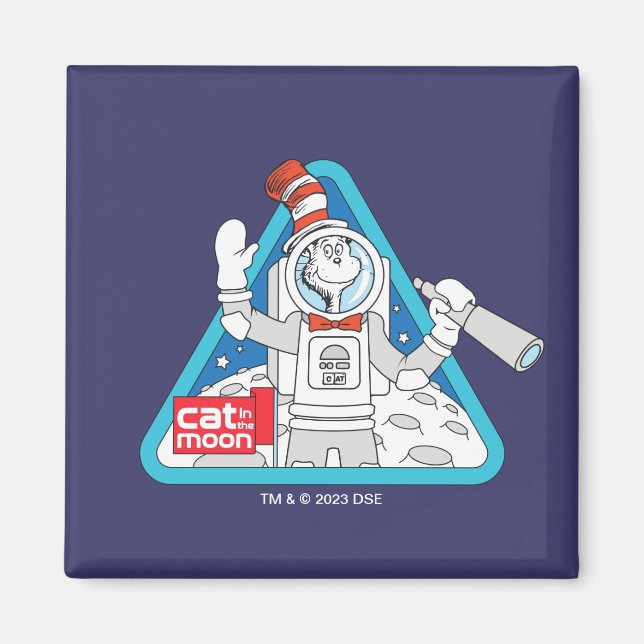 Dr. Seuss | Cat in the Moon Outer Space Graphic Magnet (Front)