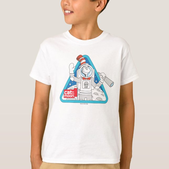 Dr. Seuss | Cat in the Moon Outer Space Graphic T-Shirt (Front)