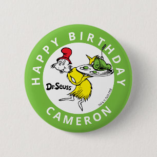 Dr. Seuss Character Confetti   Kids Birthday 6 Cm Round Badge