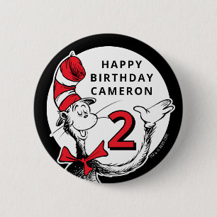 Dr. Seuss Character Confetti   Kids Birthday 6 Cm Round Badge
