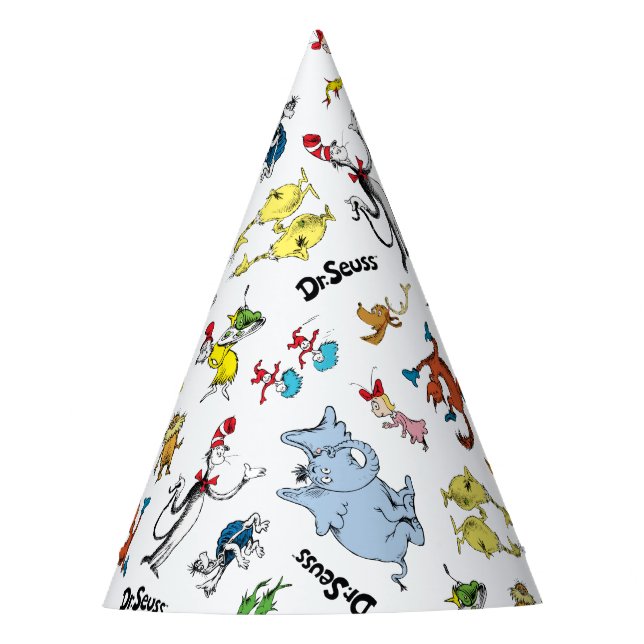 Dr. Seuss Character Confetti | Kids Birthday Party Hat (Front)