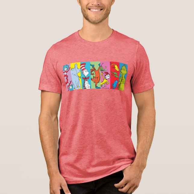 Dr. Seuss | Character Slice Tri-Blend Shirt (Front)