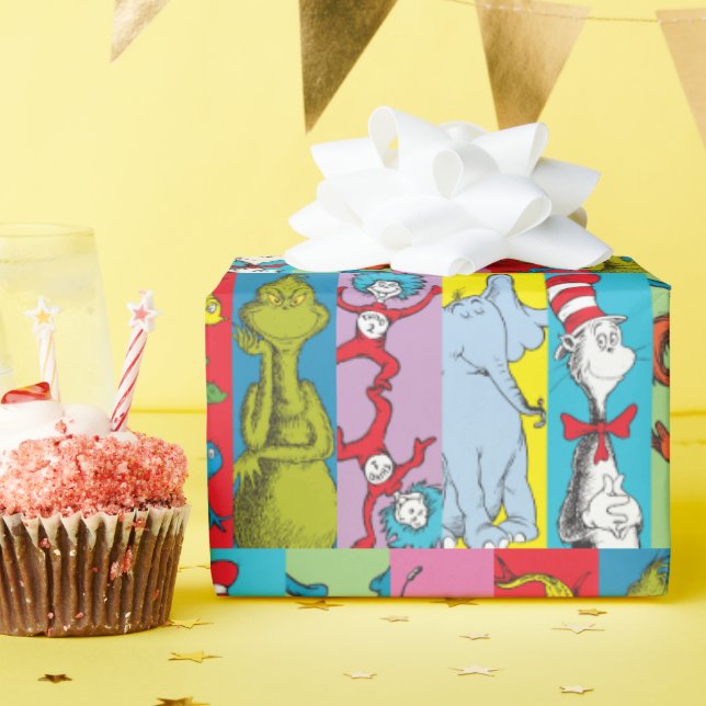 Dr. Seuss | Character Slice Wrapping Paper (Birthday Party)